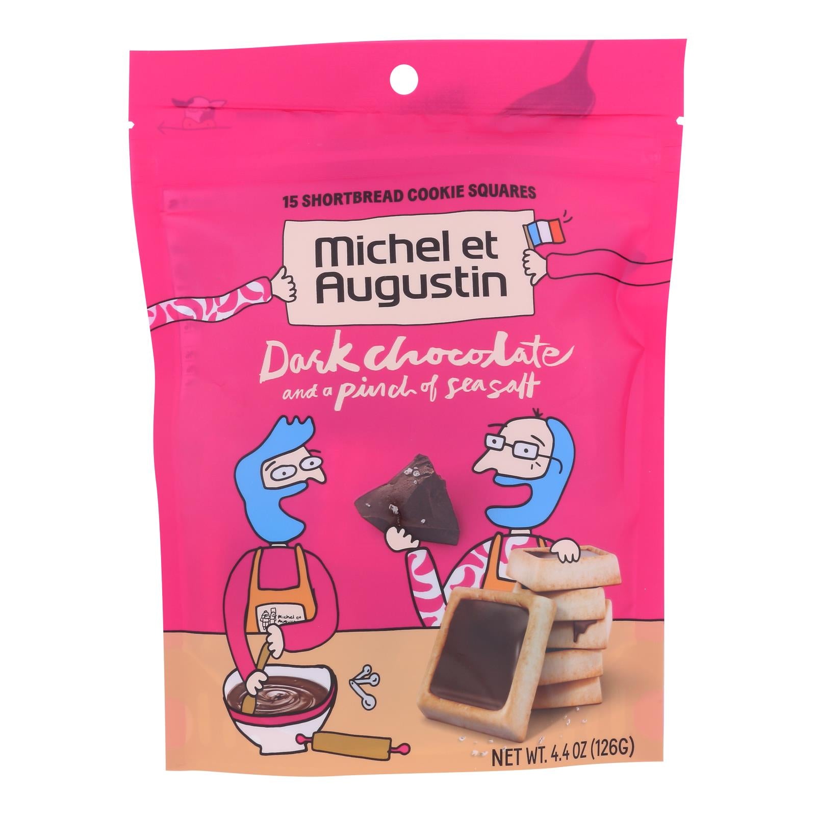 Michel Et Augustin, Michel Et Augustin - Cookie Sablés au Chocolat Noir - Etui de 6 - 4.4 OZ (Pack de 6)