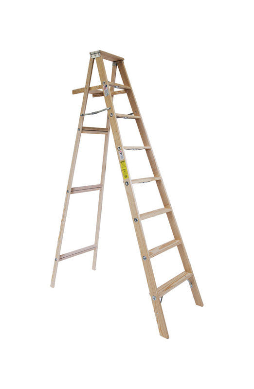 MICHIGAN LADDER COMPANY, Michigan Ladder 8 ft. H Wood Step Ladder Type II 225 lb capacity