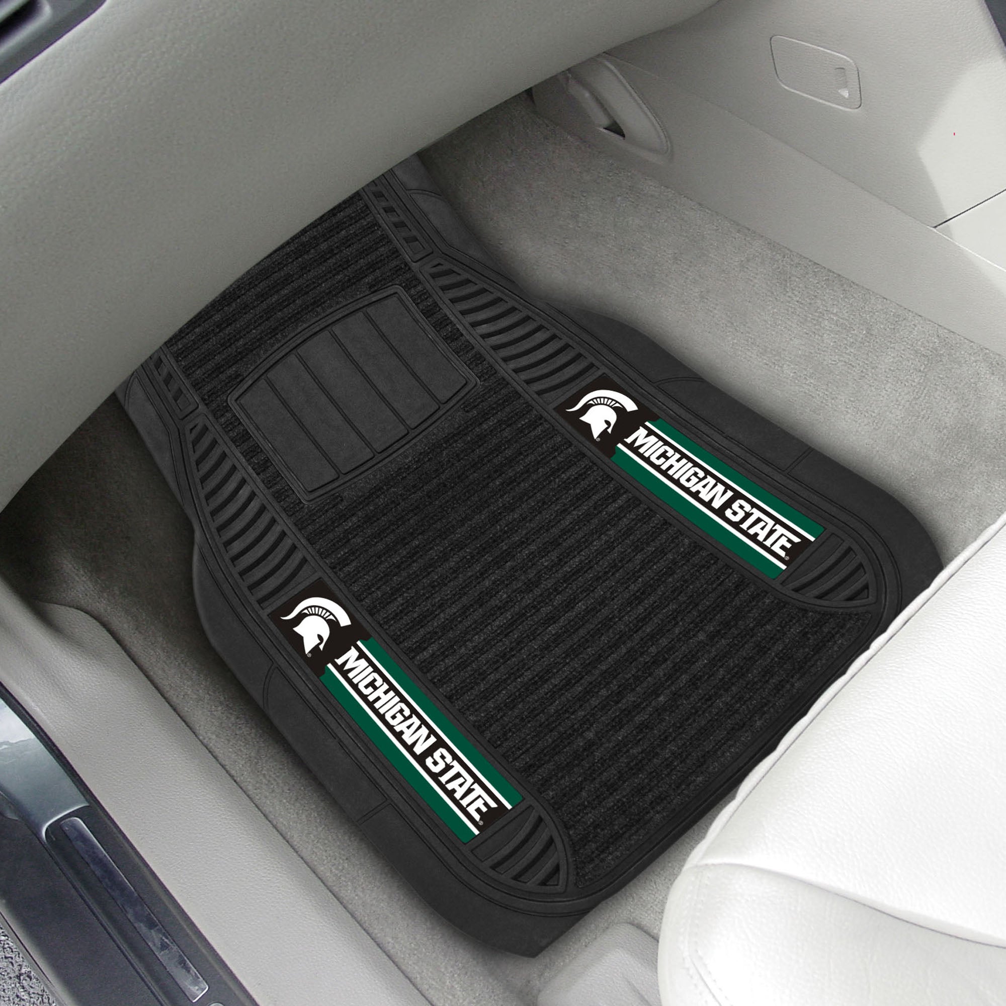 FANMATS, Michigan State University 2 Piece Deluxe Car Mat Set