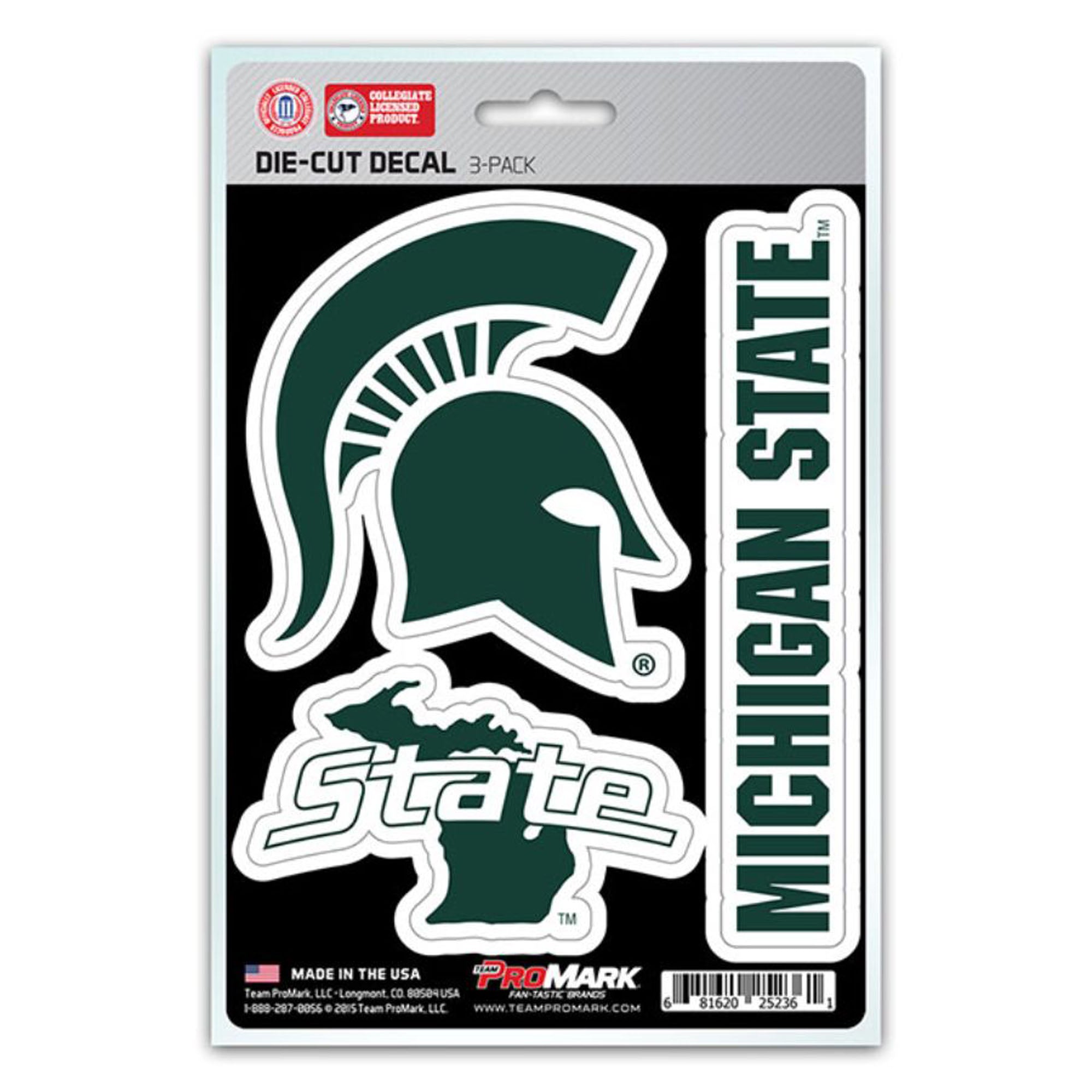 FANMATS, Michigan State University 3 Piece Decal Sticker Set