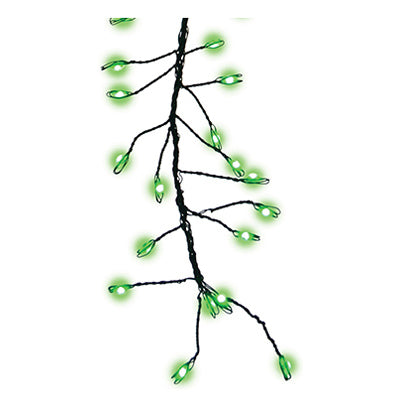 holiday bright light, Micro Big Seed Cluster LED Light Set, Green Wire, Green Twinkle, 216-Ct.