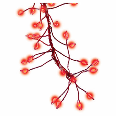 holiday bright light, Micro Big Seed Cluster LED Light Set, Red Wire, Red Twinkle, 216-Ct.