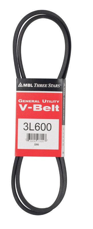 MBL USA, Mitsuboshi FHP 3L600 Courroie trapézoïdale d'utilité générale 0.38 in. W X 60 in. L pour moteurs à puissance fractionnaire