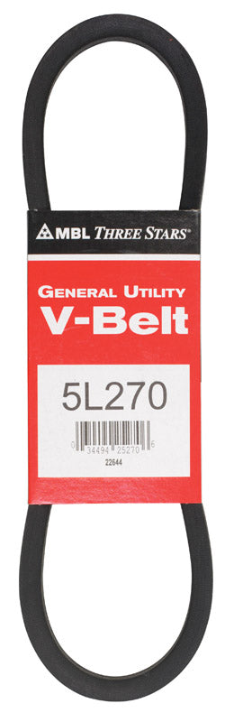 MBL USA, Mitsuboshi FHP 5L270 Courroie trapézoïdale d'utilité générale 0.63 in. W x 27 in. L pour moteurs à puissance fractionnaire
