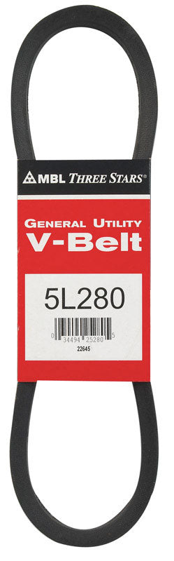 MBL USA, Mitsuboshi FHP 5L280 Courroie trapézoïdale d'utilité générale 0.63 in. W x 28 in. L pour moteurs à puissance fractionnaire