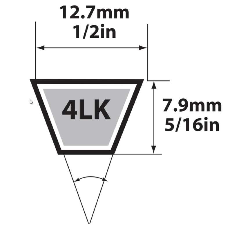 MBL USA, Mitsuboshi Super KB 4LK710 Courroie trapézoïdale 0.5 in. W X 71 in. L pour tondeuses autoportées