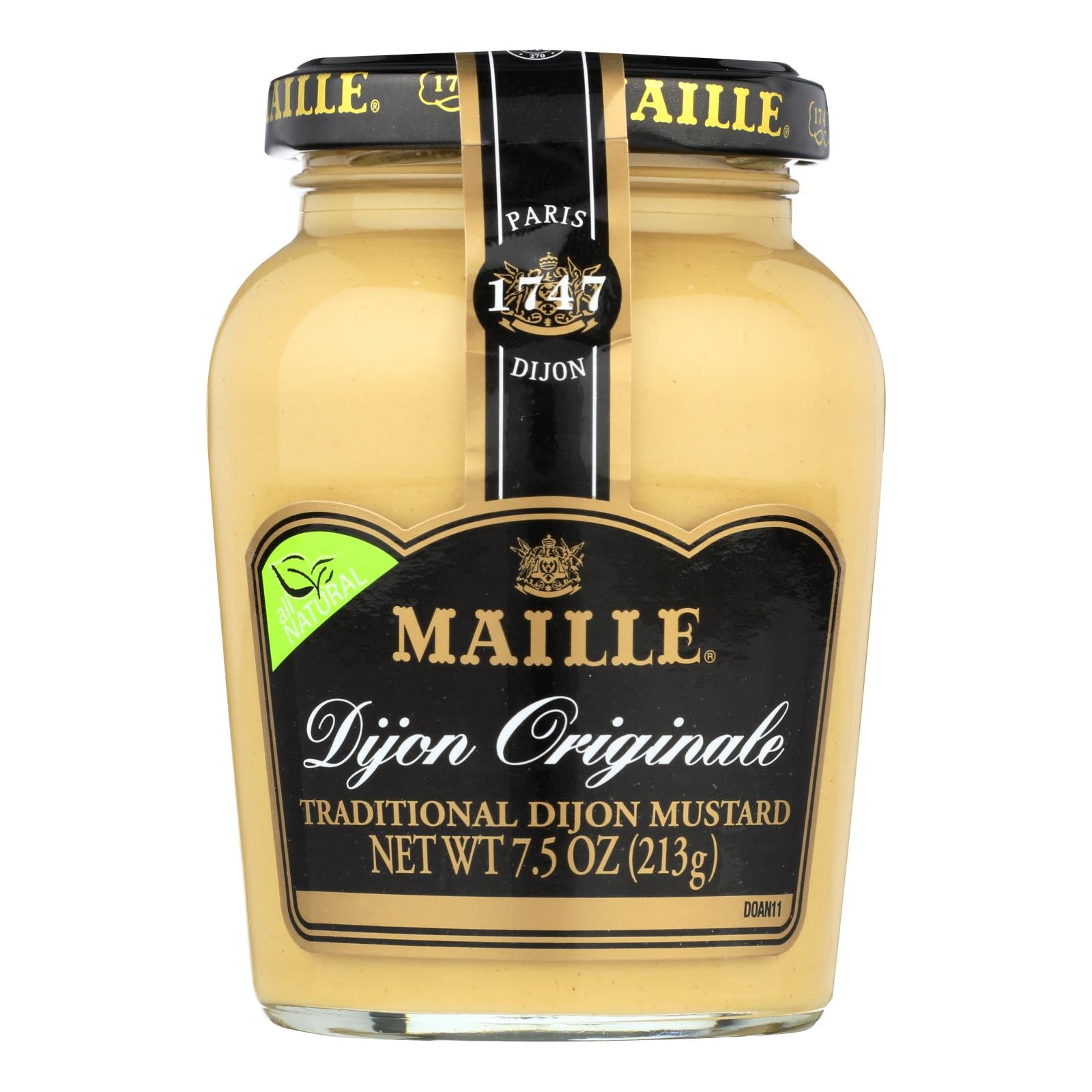 Maille, Moutarde Maille - Dijon - Origale - Naturelle - Traditionnelle - 7.5 oz - carton de 6 (Paquet de 6)