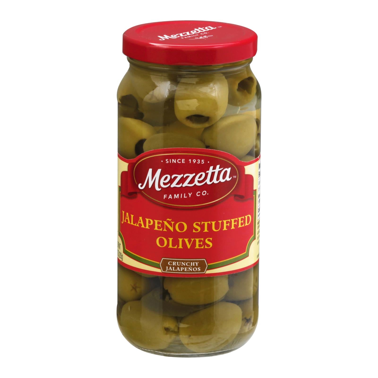 Mezzetta, Olives farcies Mezzetta Jalapeno - Caisse de 6 - 10 oz (paquet de 6)