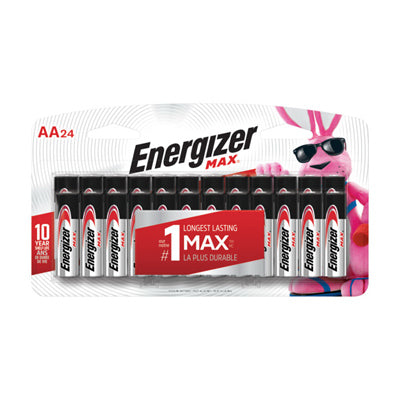 Eveready Battery Co, Piles alcalines MAX, AA, 24-Pk.