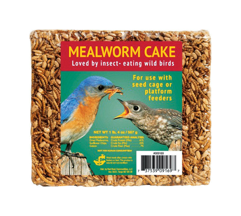 Rivière Rouge, Red River Bluebird Wild Bird Seed Cake Mealworm 20 oz.