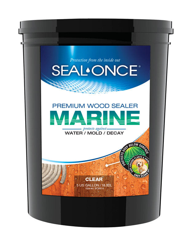Seal-Once, Seal-Once MARINE Flat Clear Water-Based Premium Wood Sealer 5 gal.