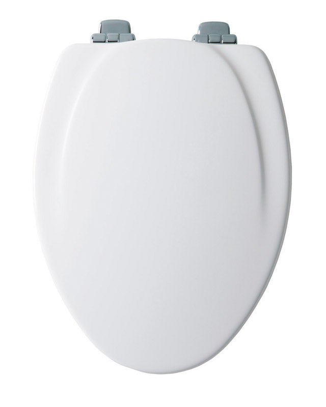 BEMIS MANUFACTURING CO, Siège de toilette Mayfair by Bemis à fermeture lente en bois moulé blanc