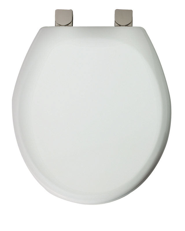 BEMIS MANUFACTURING CO, Siège de toilette Mayfair rond en bois moulé blanc