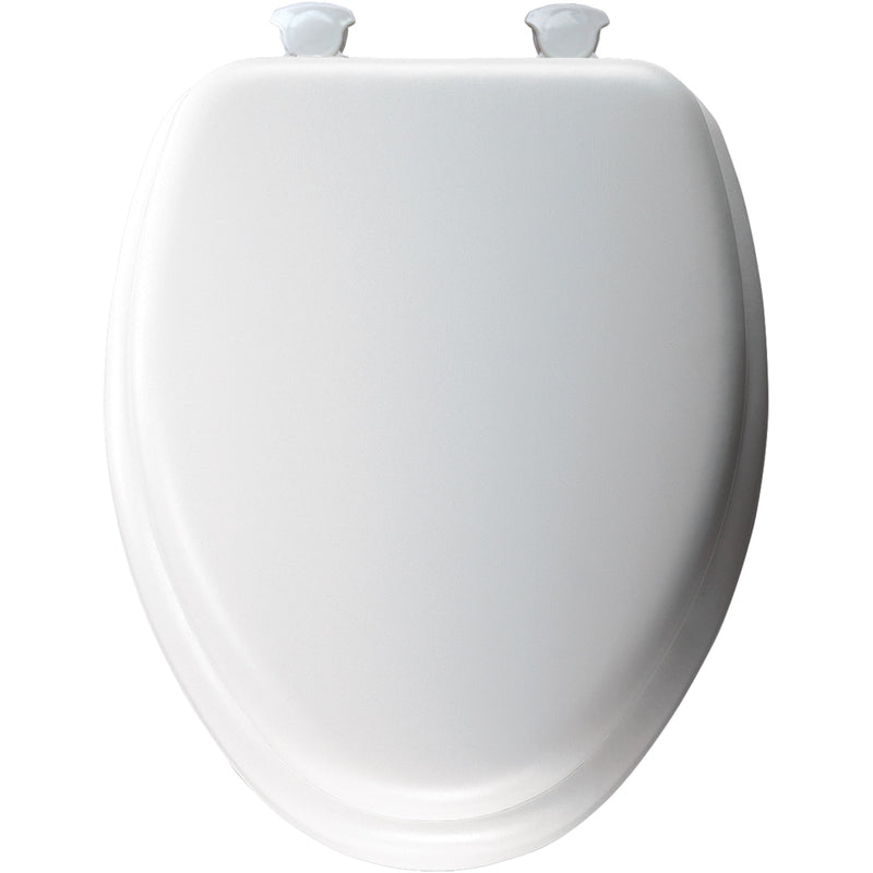 BEMIS MANUFACTURING CO, Siège de toilette allongé Mayfair en vinyle blanc avec coussin