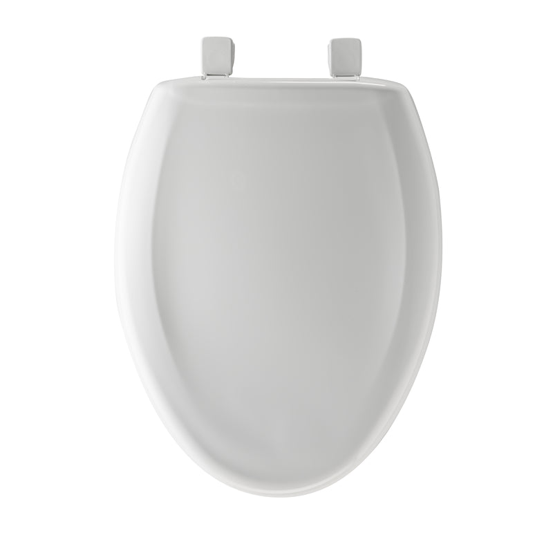 BEMIS MANUFACTURING CO, Siège de toilette allongé en plastique blanc à fermeture lente Mayfair