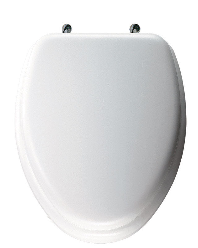 BEMIS MANUFACTURING CO, Siège de toilette allongé en vinyle blanc Mayfair