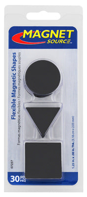 MASTER MAGNETICS INC, Source d'aimant .08 in. L X 1.25 in. W Black Flexible Magnetic Shapes 30 pc