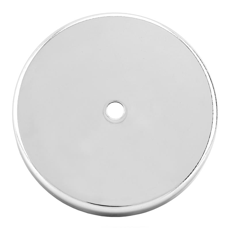 MASTER MAGNETICS INC, Source d'aimant .18 in. L X 1.21 in. W Silver Round Base Magnet 10 lb. pull 2 pc