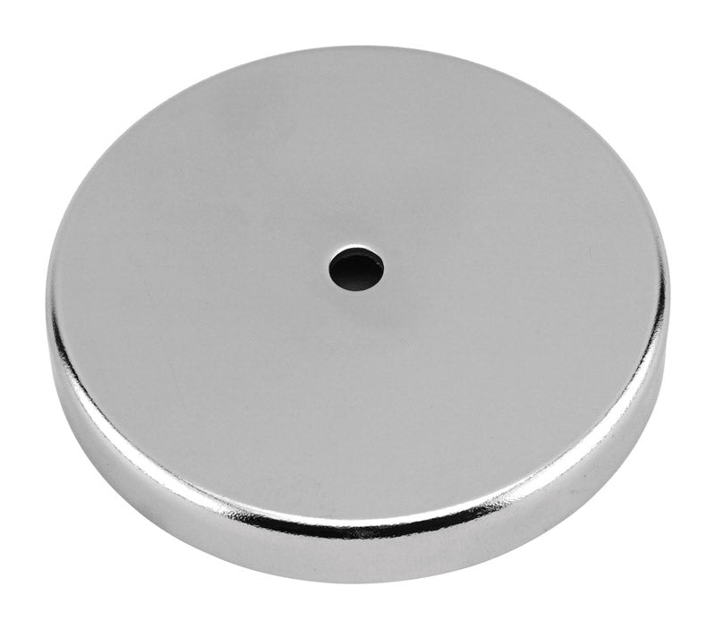 MASTER MAGNETICS INC, Source d'aimant .18 in. L X 1.21 in. W Silver Round Base Magnet 10 lb. pull 2 pc