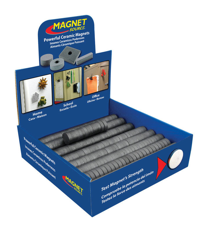 MASTER MAGNETICS INC, Source d'aimant .197 in. L X .75 Dia. in. W Black Disc Magnets 0.7 lb. pull 500 pc