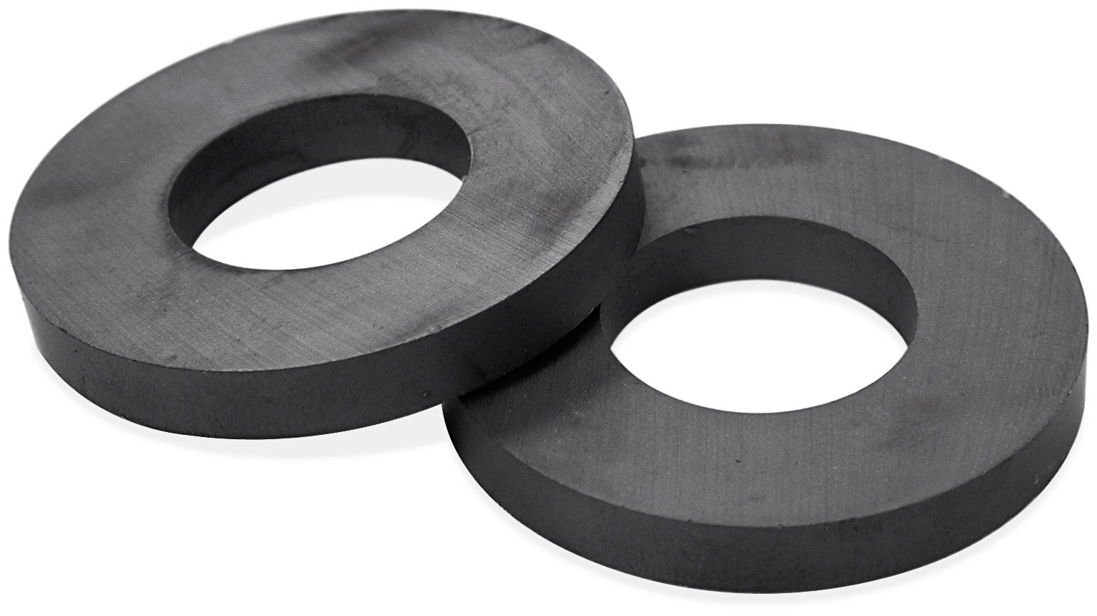 MASTER MAGNETICS INC, Source d'aimant .225 in. L X 1.75 in. W Black Magnet Rings 2.1 lb. pull 2 pc