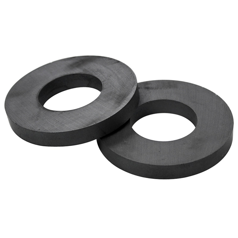 MASTER MAGNETICS INC, Source d'aimant .225 in. L X 1.75 in. W Black Magnet Rings 2.1 lb. pull 2 pc