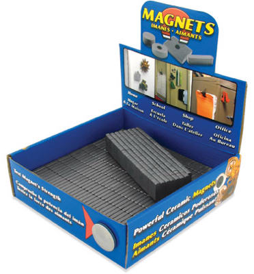 MASTER MAGNETICS INC, Source d'aimant .25 in. L X 1 po. W Black Block Magnets 0.6 lb. pull 500 pc