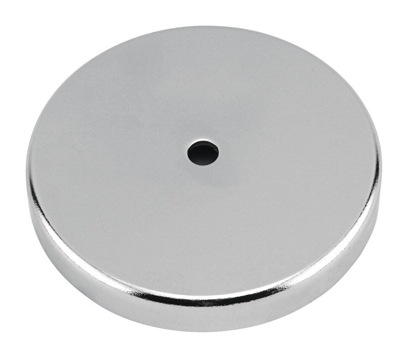 MASTER MAGNETICS INC, Source d'aimant .283 in. L X 1.42 in. W Silver Round Base Magnet 16 lb. pull 1 pc