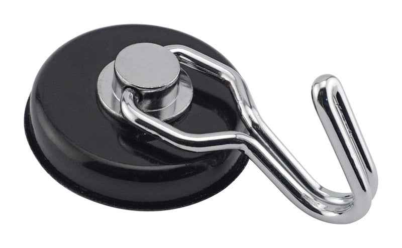 MASTER MAGNETICS INC, Source d'aimant .29 in. L X 1.5 in. W Black Rotating Magnetic Hook 65 lb. pull 1 pc
