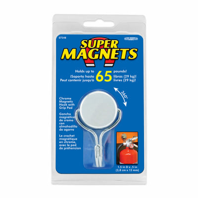 MASTER MAGNETICS INC, Source magnétique .5 in. L X 1.5 in. W Silver Magnetic Hook 65 lb. pull 1 pc