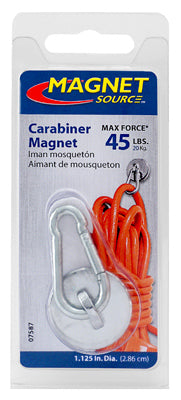 MASTER MAGNETICS INC, Source magnétique 1-1/8 in. L X 0.25 in. W Silver Round Magnet with Ring 35 lb. pull 1 pc