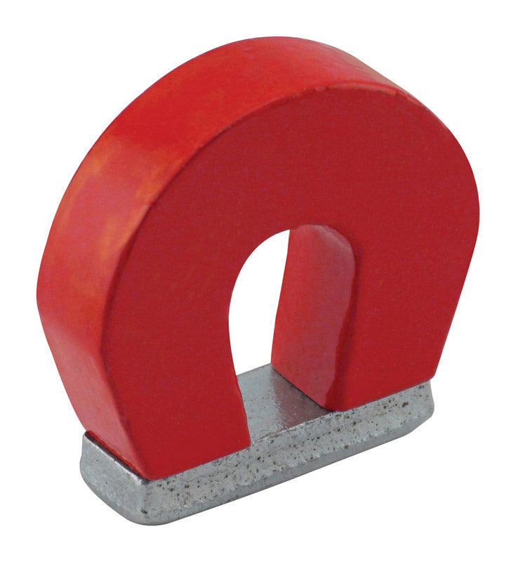 MASTER MAGNETICS INC, Source magnétique 1 in. L X 1.126 in. W Red Horseshoe Magnet 2 lb. pull 1 pc