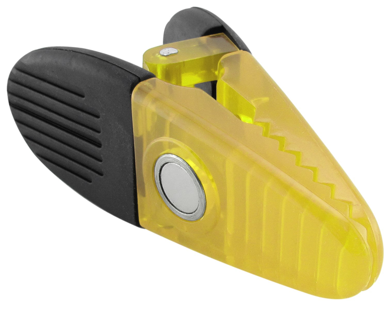 MASTER MAGNETICS INC, Source magnétique 3.5 in. L X 1.25 in. W Yellow Teardrop Magnetic Clips 2 pc