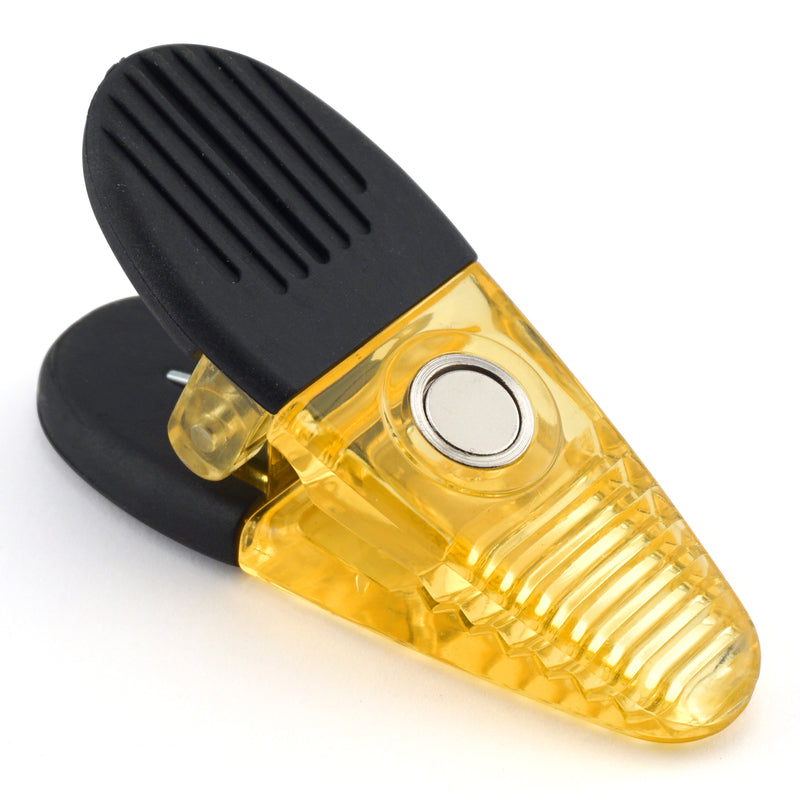 MASTER MAGNETICS INC, Source magnétique 3.5 in. L X 1.25 in. W Yellow Teardrop Magnetic Clips 2 pc