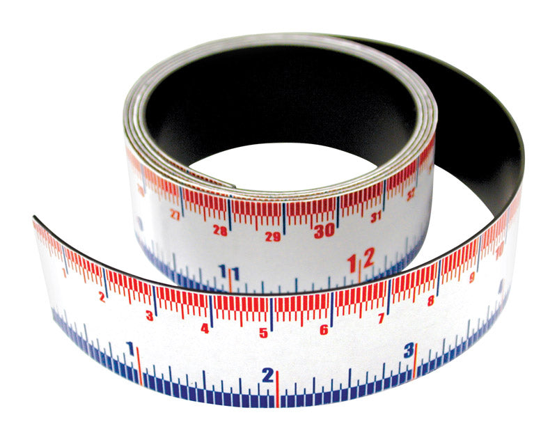 MASTER MAGNETICS INC, Source magnétique 39.375 in. L X 1 in. W Blue/Red/White Magnetic Measuring Tape 1 pc