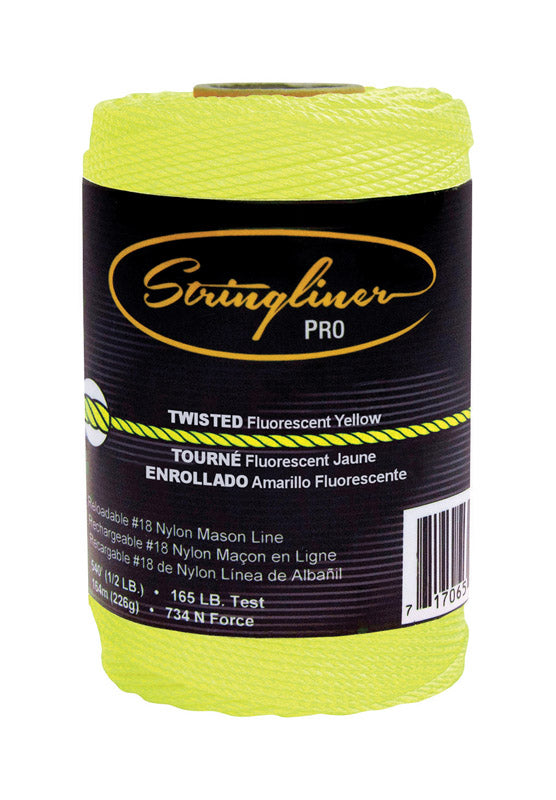 US TAPE CO INC, Stringliner 0.5 oz Mason's Line and Reel 540 ft. Yellow Twisted