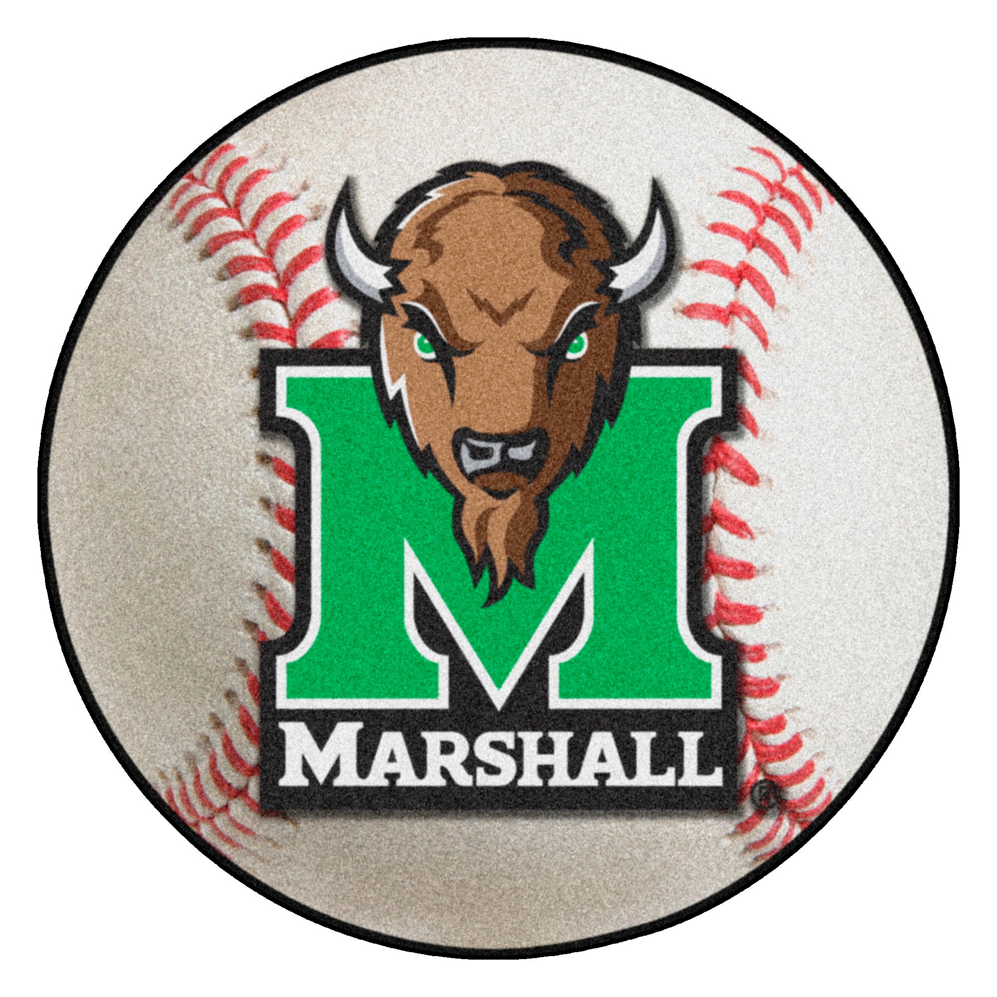 FANMATS, Tapis de baseball de l'Université Marshall - 27in. Diamètre