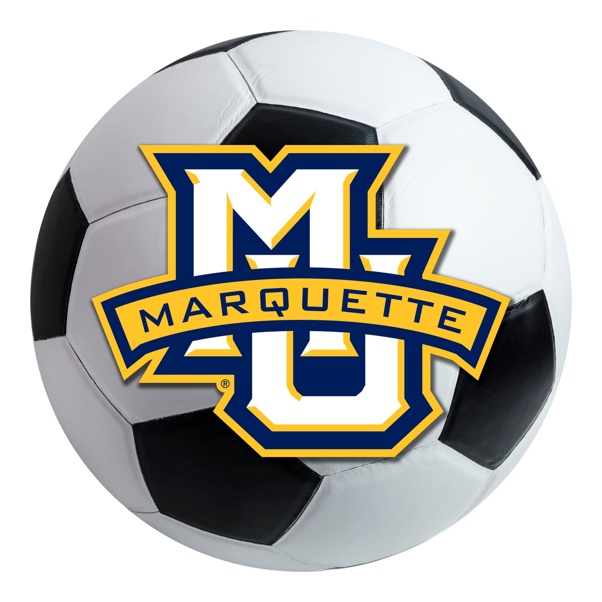 FANMATS, Tapis en forme de ballon de football de l'Université Marquette - 27in. Diamètre