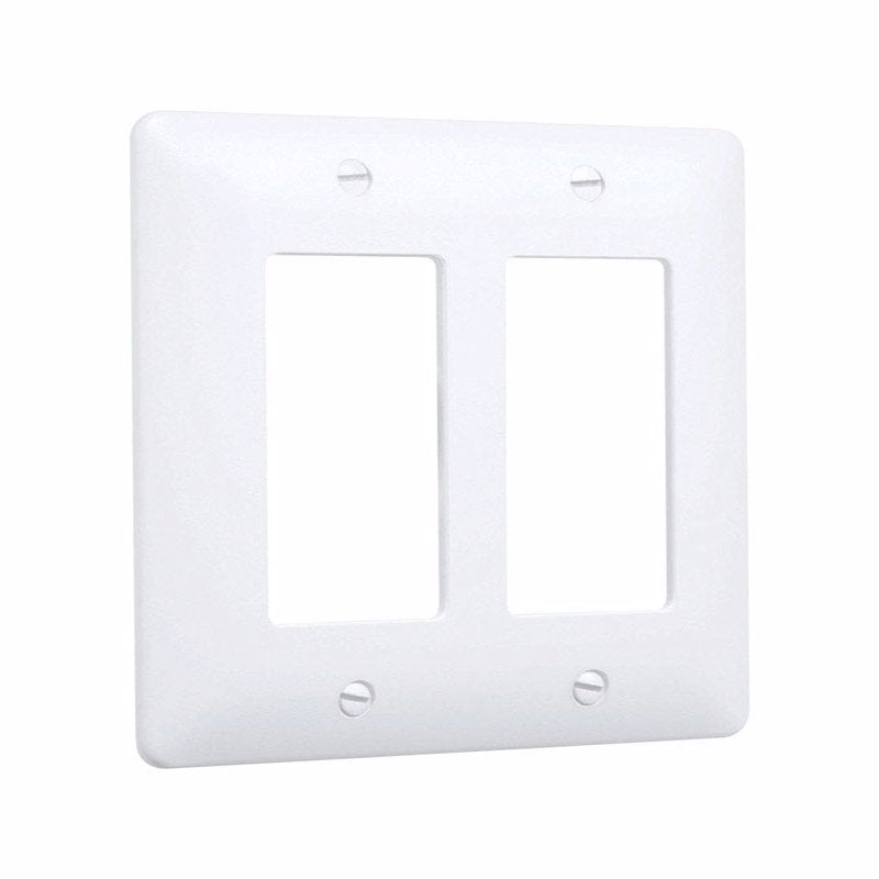 PRODUITS ÉLECTRIQUES HUBBELL, TayMac Masque 5000 Series Textured White 2 gang Plastic Decorator Wall Plate 1 pk