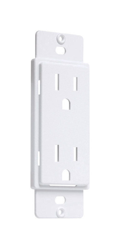 HUBBELL ELECTRICAL PRODUCTS, TayMac Masque 5000 Series White 1 gang Plastic Duplex Adapter Plate 1 pk