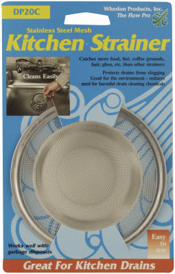 WHEDON PRODUCTS INC, Whedon Drain protector 4-1/2 in. D Chrome Stainless Steel Mesh Strainer