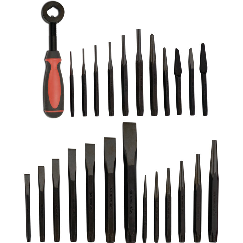 MacOutils, 25 pièces. Ensemble de poinçons et de burins