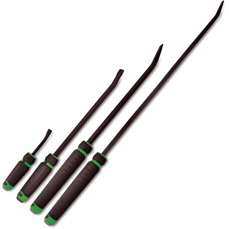 MacOutils, 4 pièces. Ensemble de leviers à tête incurvée avec poignée confortable et capuchon – Vert haute visibilité